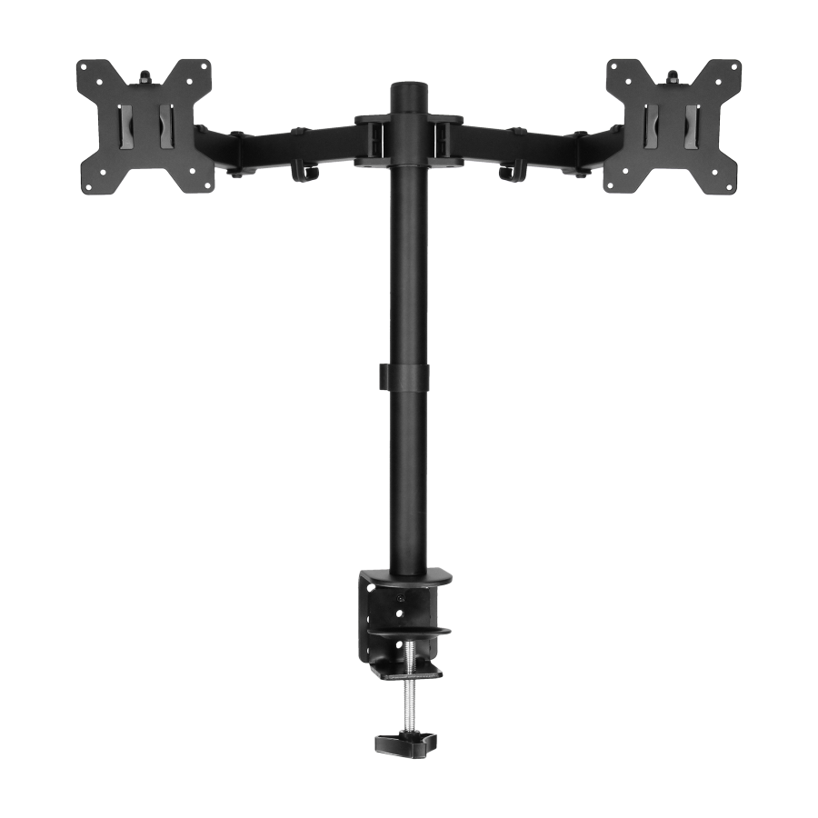 Full motion dual monitor arm, 13"-27″